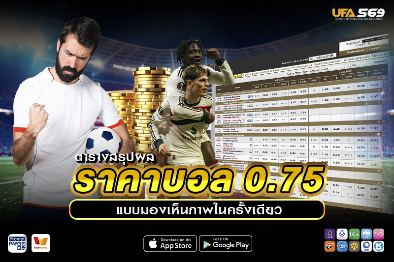 ตารางสรุปผล ราคาบอล 0.75